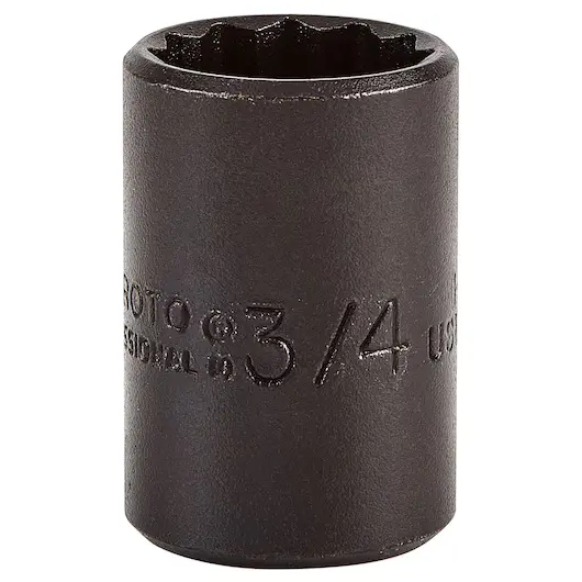 DADO MANDO 1/2" X 3/4" 12(PUNTAS) OXIDO NEGRO