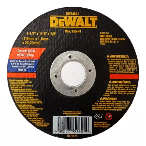 DISCO DE CORTE 4-1/2" X 1/16" X 7/8"