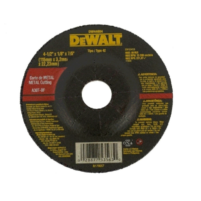 DISCO DE CORTE 4-1/2" X 1/8" X 7/8"