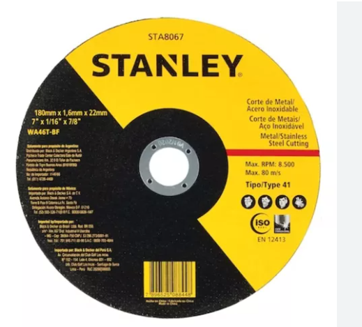 DISCO DE CORTE 7" X 1/16" X 7/8"