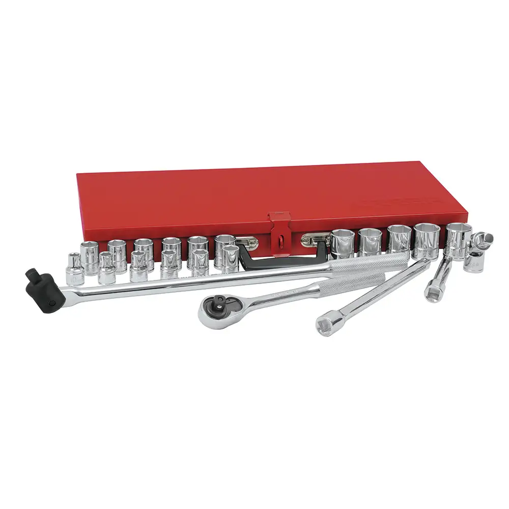 JUEGO DE DADOS Y PALANCAS MANDO 1/2" DE 10 A 26(MM) 6(PUNTAS) 23(PIEZAS)