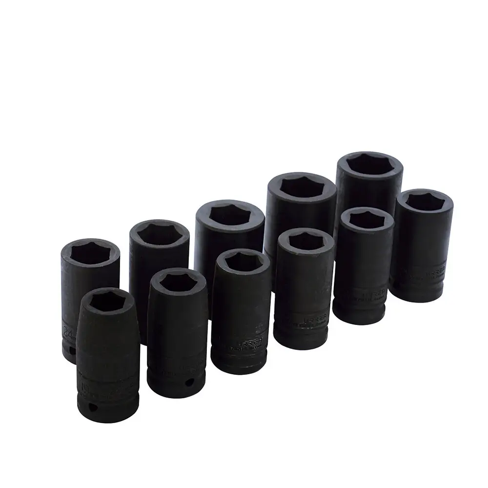 JUEGO DE DADOS DE IMPACTO LARGOS MANDO 3/4 DE 19-32(MM) 6(PUNTAS) 11(PIEZAS)