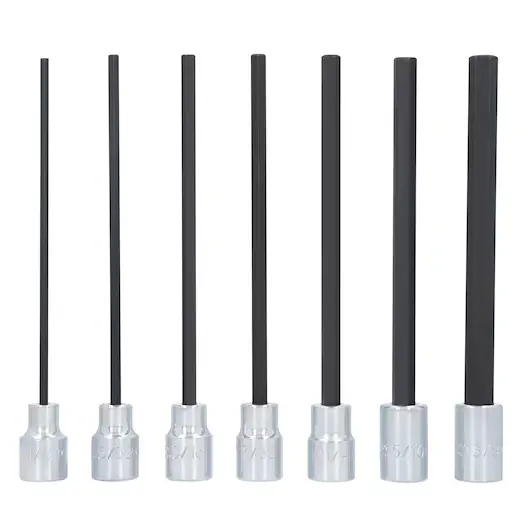 JUEGO DE DADOS MANDO 3/8" 1/8"-3/8" PUNTA HEXAGONAL LARGA