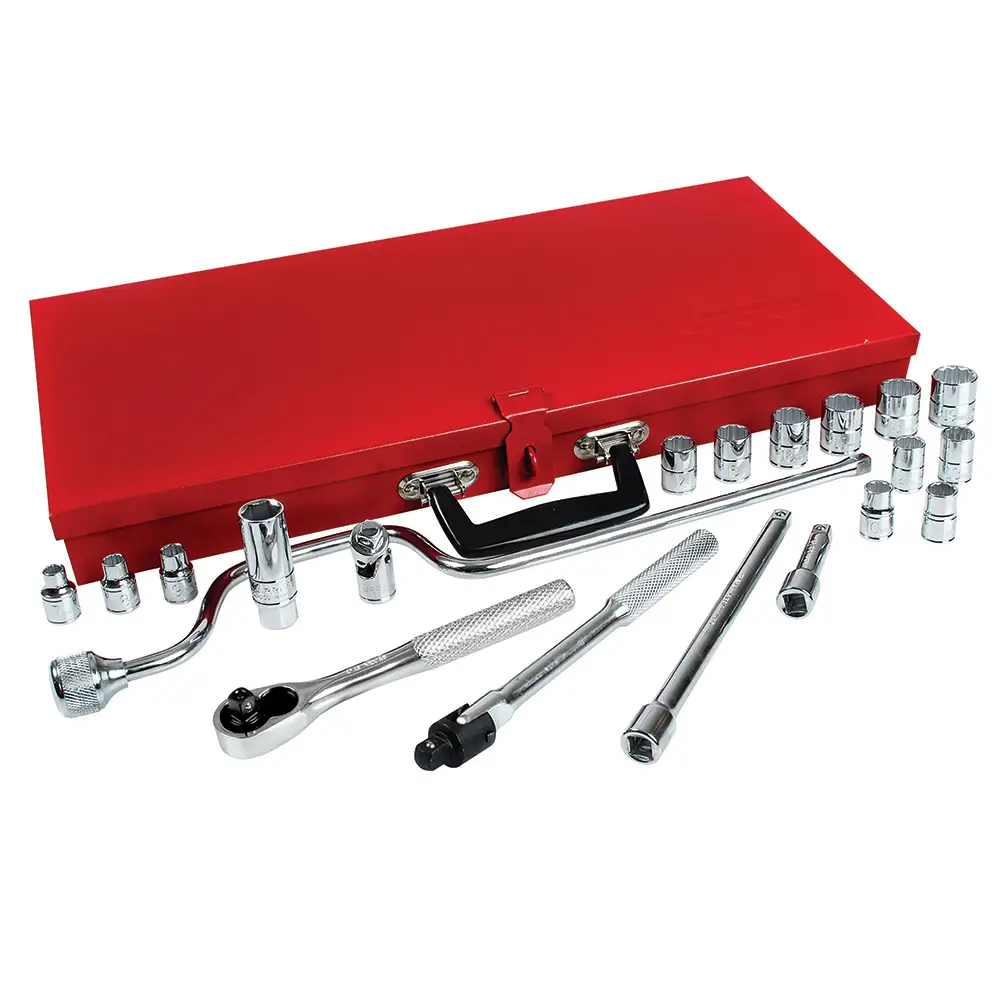 JUEGO DE DADOS MANDO 3/8" 7-19(MM) 6(PUNTAS) 20(PIEZAS) 