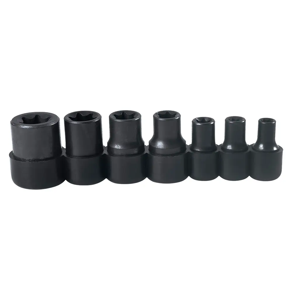 JUEGO DE DADOS MANDO 1/4" TORX HEMBRA DE IMPACTO E6-E16