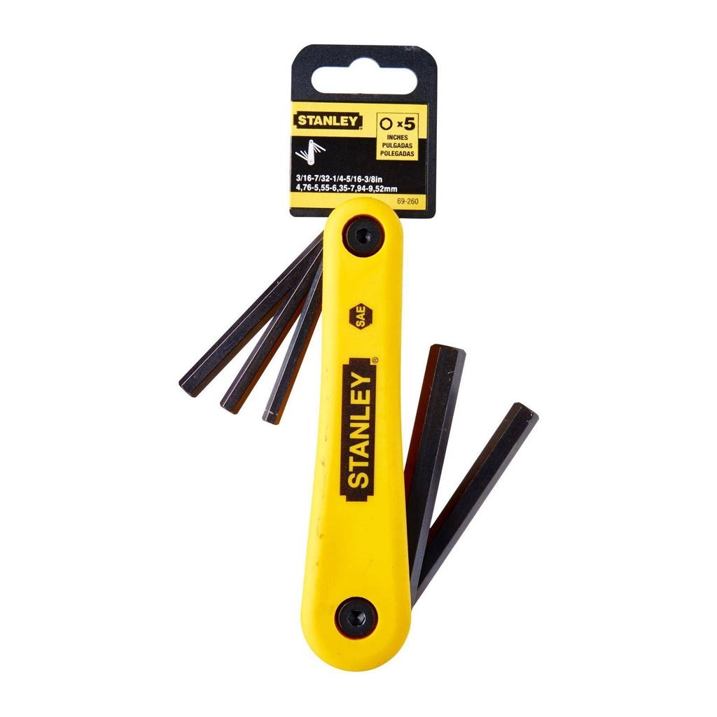 JUEGO DE LLAVES ALLEN 3/16"A3/8" NAVAJA