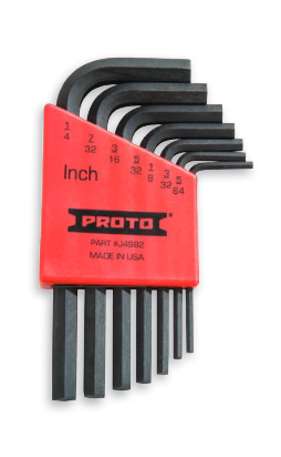 JUEGO DE LLAVES ALLEN 5/64" A 1/4" 7(PIEZAS)