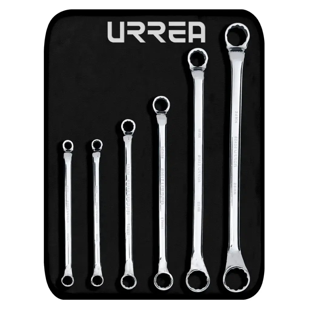 JUEGO DE LLAVES CORONA ACODADAS 9X11 A 24X26(MM) 6(PZ)