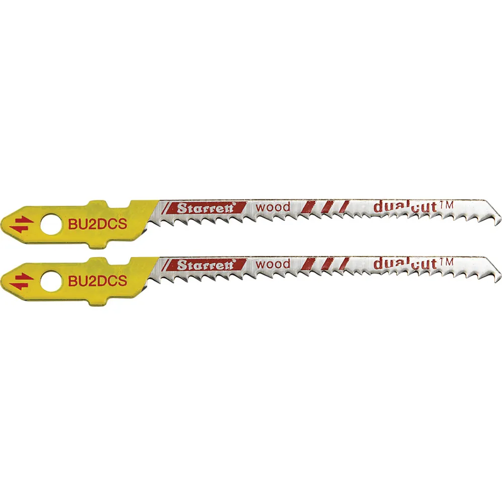 JUEGO DE SIERRAS PARA CALADORA PARA MADERA MIXTA 51(MM) X 4.5(MM) X 1.2(MM) ESPESOR MADERA 4-20(MM) CORTE RECTO/CURVO BI METAL UNIQUE DUAL CUT 2(PIEZAS)