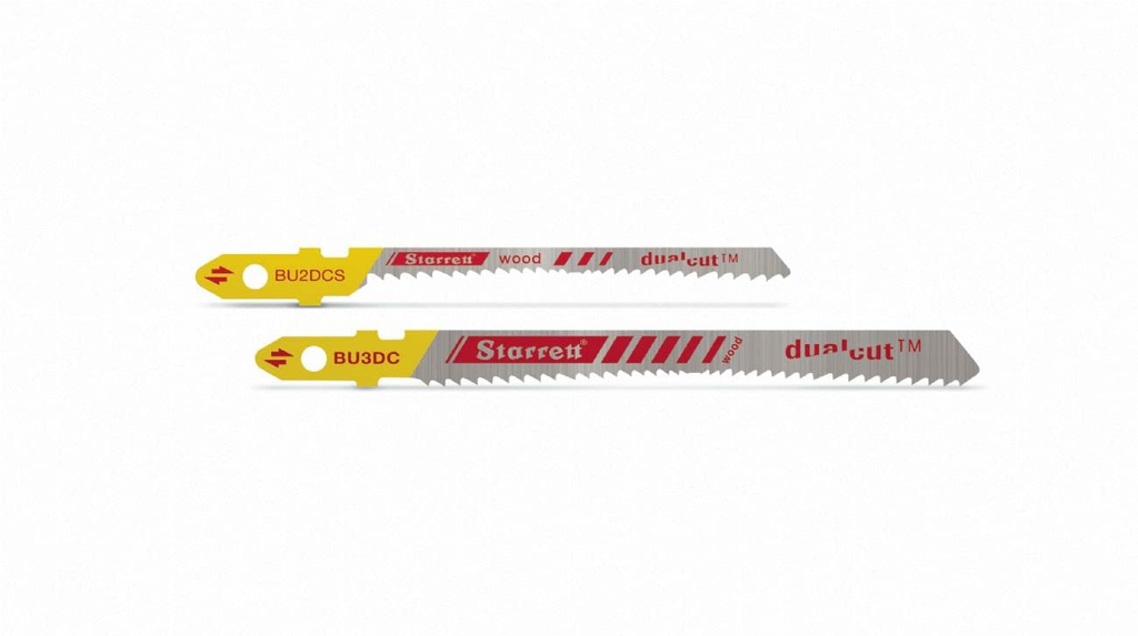 JUEGO DE SIERRAS PARA CALADORA PARA MADERA MIXTA 76(MM) X 7.5(MM) X 1.4(MM) ESPESOR MADERA 6-30(MM) CORTE RECTO BI METAL UNIQUE DUAL CUT 2(PIEZAS)