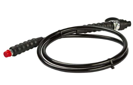 MANGUERA HIDRAULICA 1/2" X 2(MT) ROJA PRESION 10000(PSI) CON ACOPLE CM1 A UN EXTREMO Y ROSCA MACHO 3/8"(NPT) AL OTRO EXTREMO