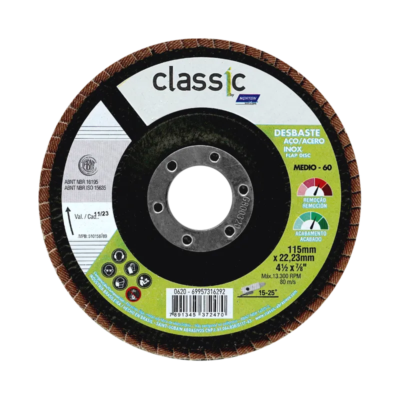 DISCO DE LIJA FLAP 4-1/2" GRANO #60