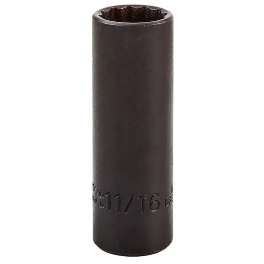 DADO LARGO MANDO 3/8" X 11/16" 12(PUNTAS) NEGRO