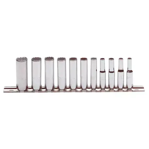 [47203] JUEGO DE DADOS LARGOS MANDO 1/4" DE 5-14(MM) 12(PUNTAS) 11(PIEZAS) 