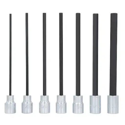 [4990-7XL] JUEGO DE DADOS MANDO 3/8" 1/8"-3/8" PUNTA HEXAGONAL LARGA