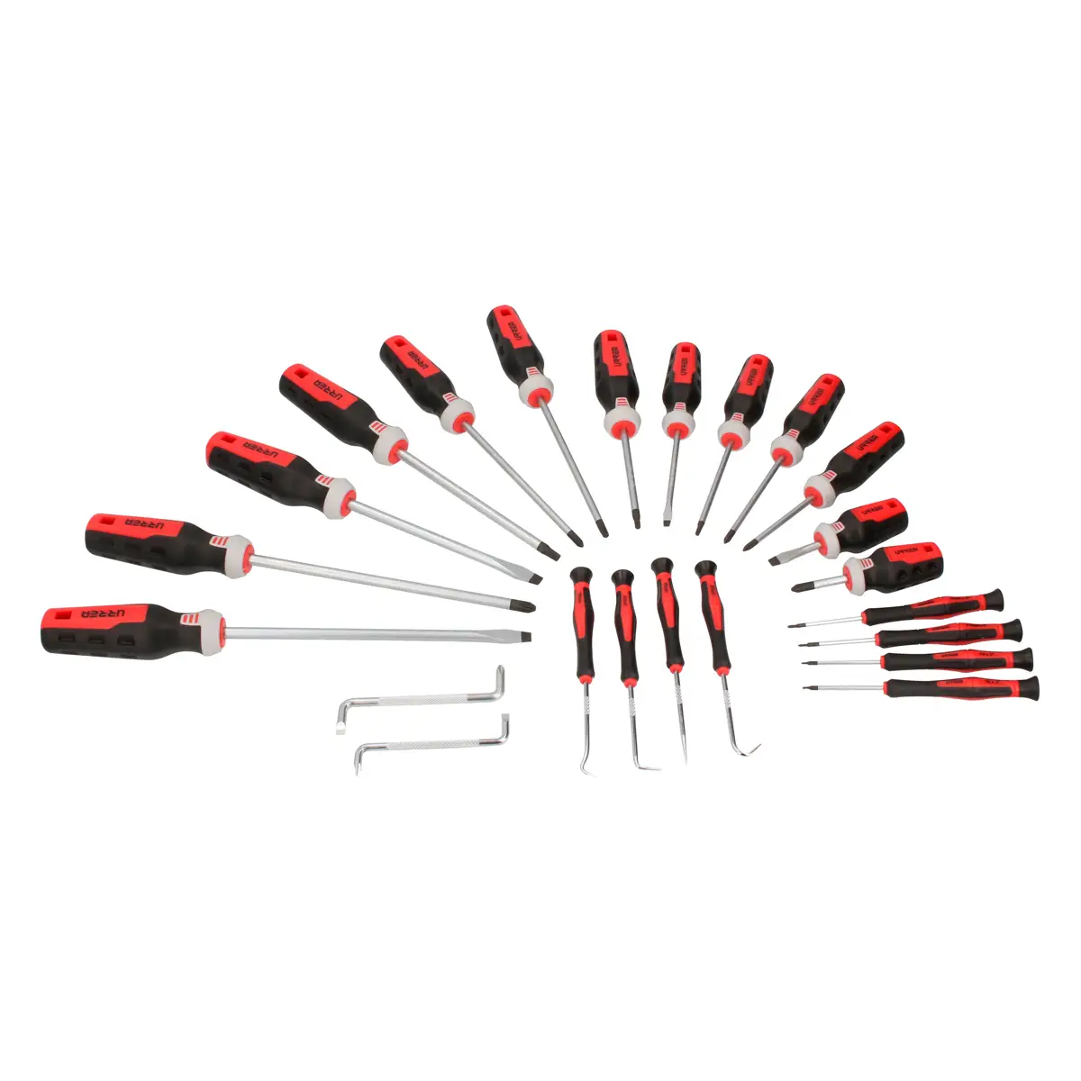 [UJDT25] JUEGO DE DESARMADORES MIXTOS (PLANO, ESTRELLA, TORX, PRECISION, Z, GANCHOS) 23(PIEZAS)