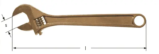 [AMP-AT0250A] LLAVE DE PICO 10" ANTICHISPA AL-BR
