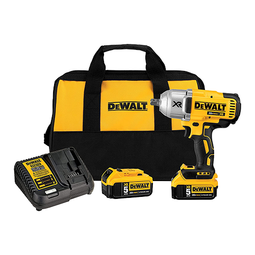 [DCF899P2] PISTOLA DE IMPACTO INALAMBRICA 1/2" 20(V) 1200 FT/LB 1900 RPM 2400 IPM CON 2 BATERIAS 20V 5 AH (DCB205) Y CARGADOR DE BATERIAS (DCB115)