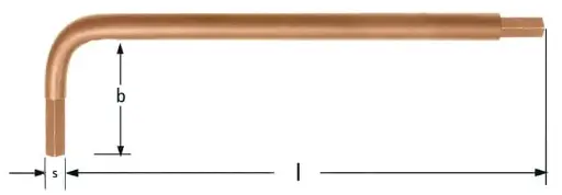 [AMP-0060B] LLAVE HEXAGONAL ANTICHISPA 6.0(MM) COBRE-BERILIO     