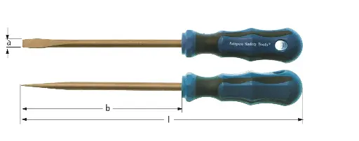 [AMP-GF0815B] DESARMADOR PLANO ANTICHISPA 5/16" X 6" COBRE-BERILIO