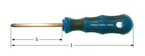[AMP-GK3015B] DESARMADOR ESTRELLA ANTICHISPA #3 X 6" COBRE-BERILIO 