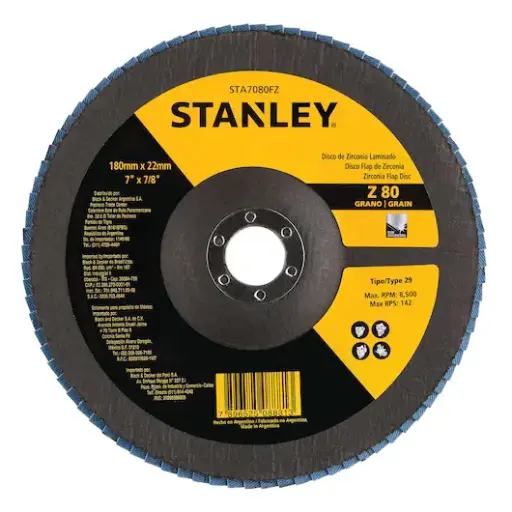 [STA4080FZ] DISCO DE LIJA FLAP 4-1/2" GRANO #80