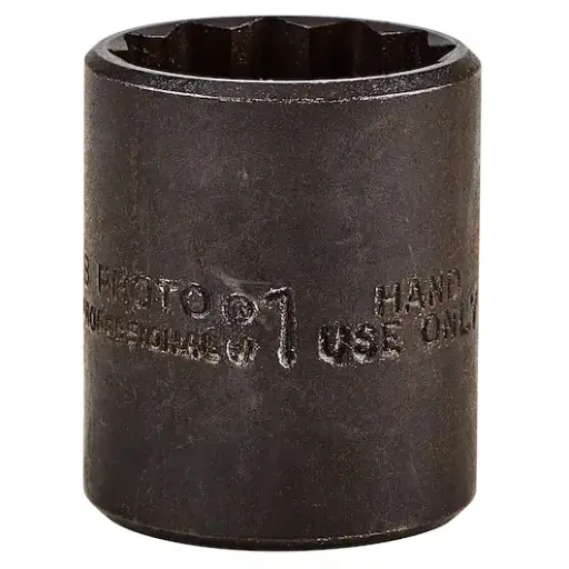 [5432B] DADO MANDO 1/2" X 1" 12(PUNTAS) OXIDO NEGRO